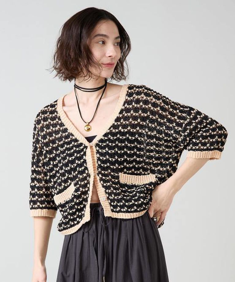 Liesse「メッシュニットジャケット」|カーディガン|