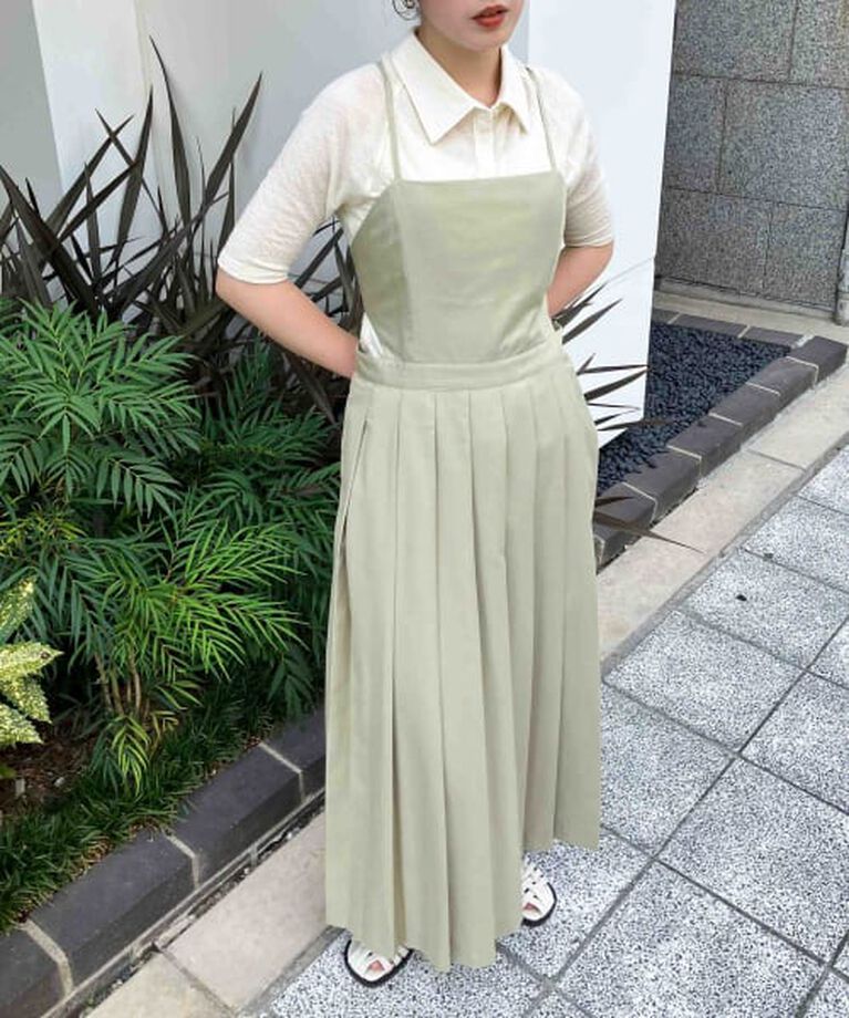  「KBF プリーツキャミワンピース」|ワンピース|BEIGE