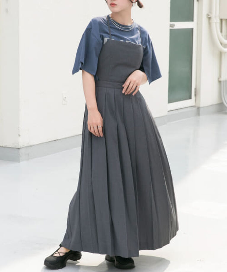  「KBF プリーツキャミワンピース」|ワンピース|GRAY