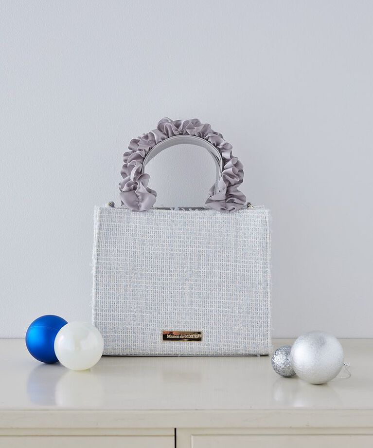 Maison de FLEUR「ツイードフリルハンドルショルダーバッグ」|トートバッグ|