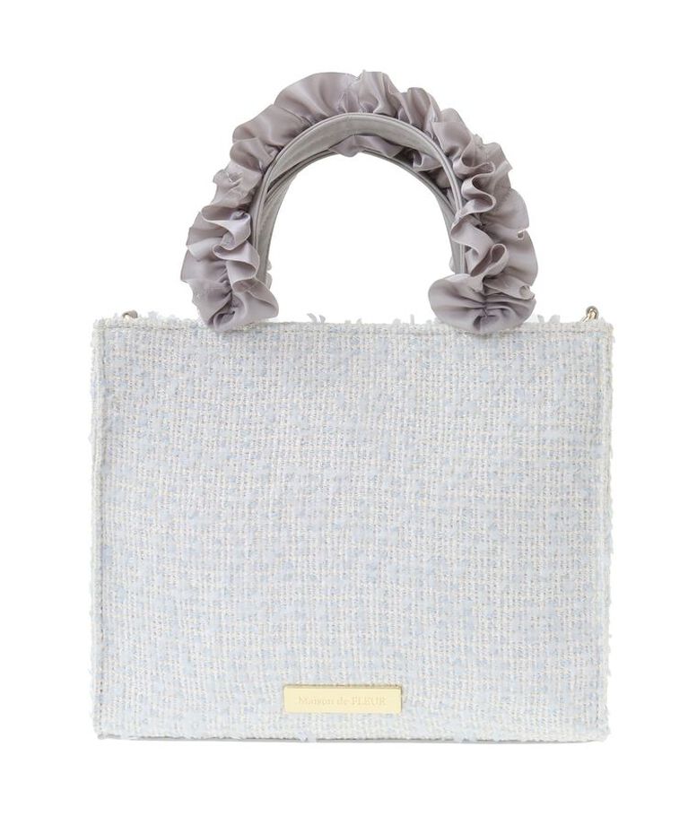 Maison de FLEUR「ツイードフリルハンドルショルダーバッグ」|トートバッグ|