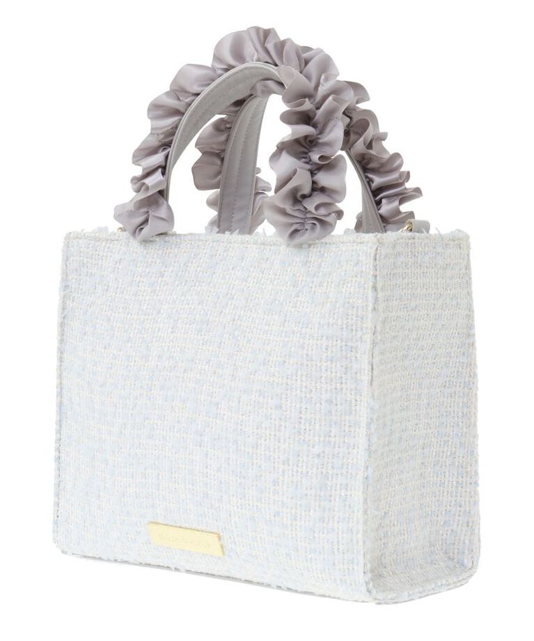 Maison de FLEUR「ツイードフリルハンドルショルダーバッグ」|トートバッグ|