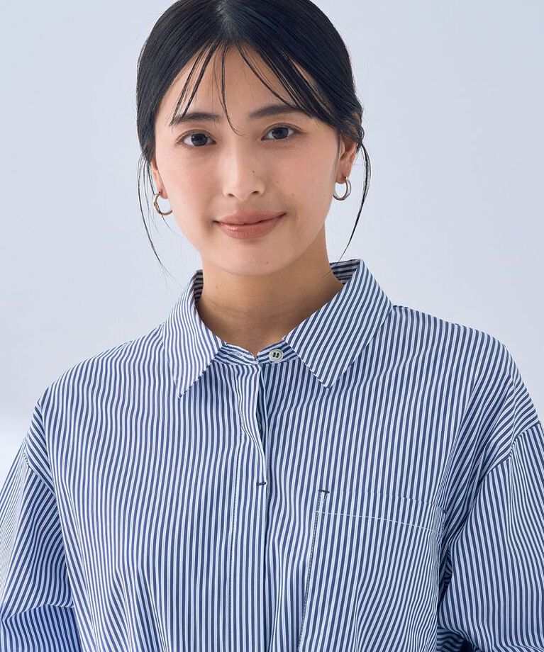 Editt by YECCA VECCA「リブMIXシャツワンピース」|ワンピース|
