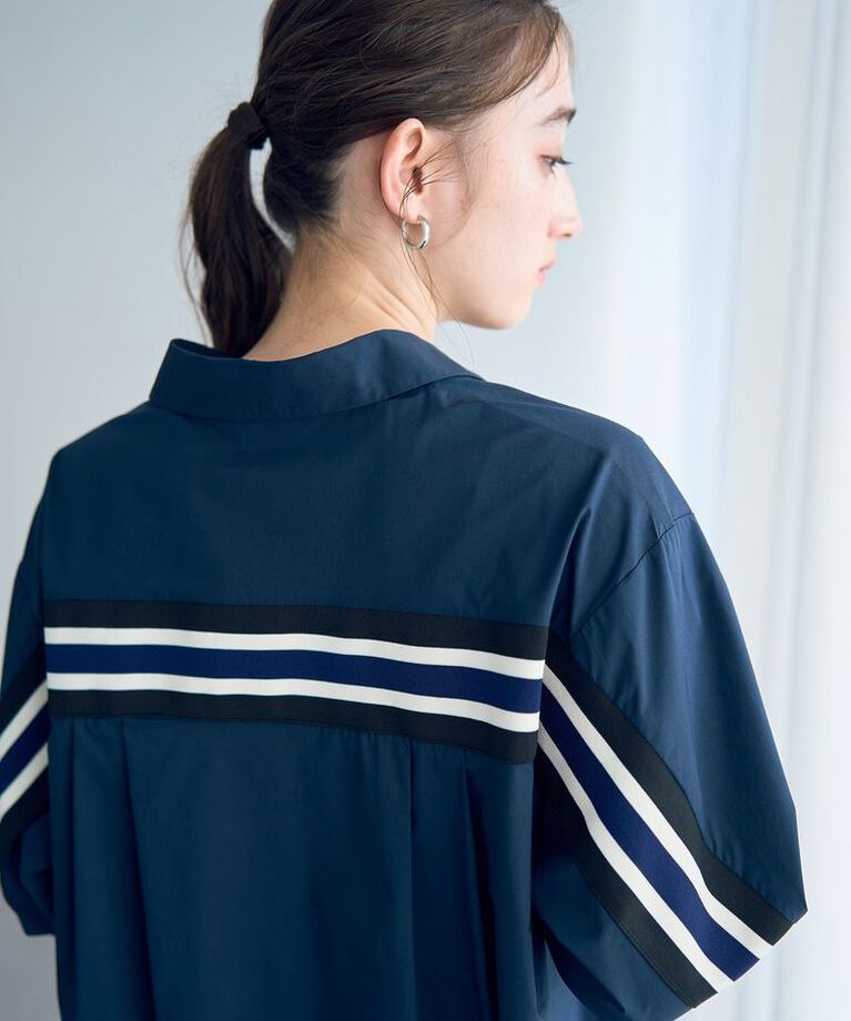 Editt by YECCA VECCA「リブMIXシャツワンピース」|ワンピース|