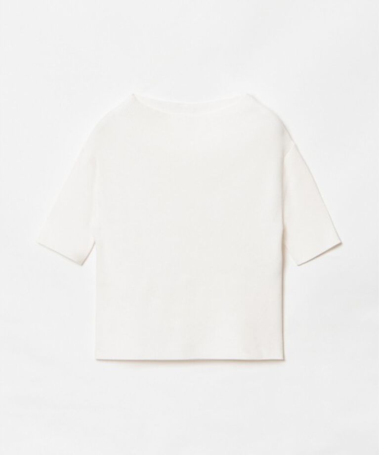 allureville「オフネック5分袖プルオーバー」|ニット・セーター|
