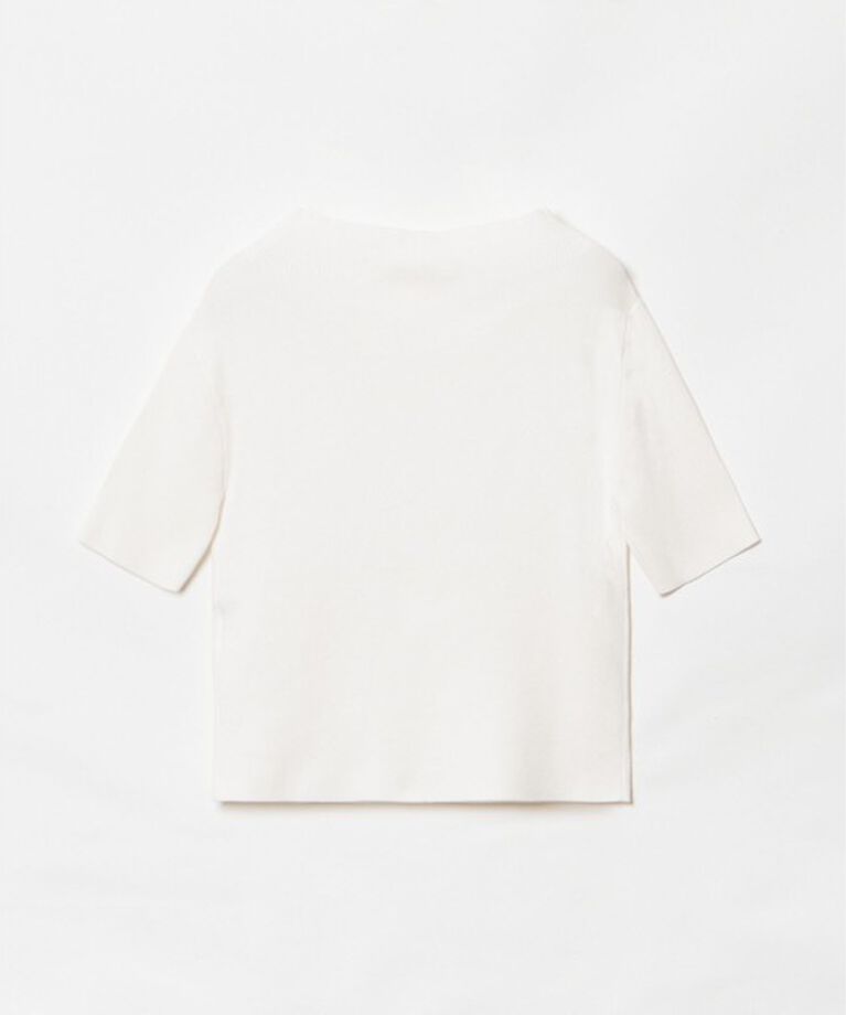 allureville「オフネック5分袖プルオーバー」|ニット・セーター|