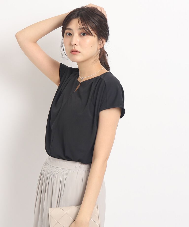 COUP DE CHANCE「【洗える／日本製／清涼感】ジャージプルオーバー」|Tシャツ・カットソー|ﾌﾞﾗｯｸ(019)