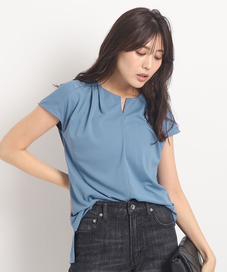 COUP DE CHANCE「【洗える／日本製／清涼感】ジャージプルオーバー」|Tシャツ・カットソー|ﾌﾞﾙｰ(092)