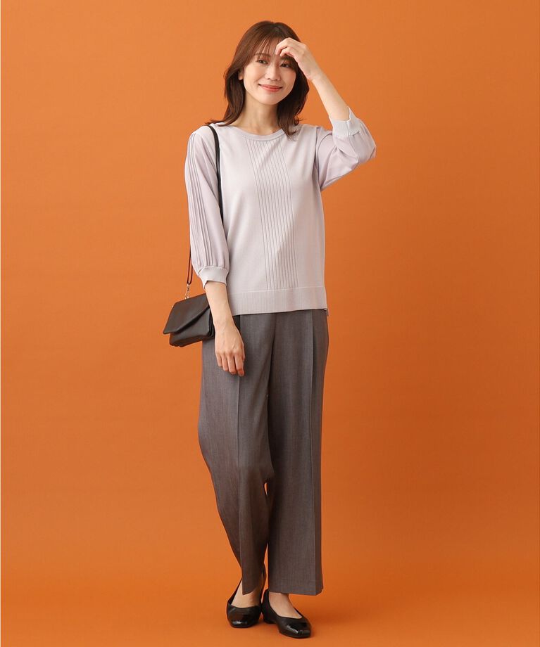 Reflect「【WEB限定カラーあり／UVカット／接触冷感／洗える／涼しく着られる】シフォンスリーブニット」|ニット・セーター|