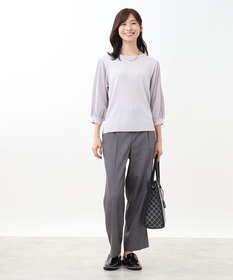 Reflect「【WEB限定カラーあり／UVカット／接触冷感／洗える／涼しく着られる】シフォンスリーブニット」|ニット・セーター|