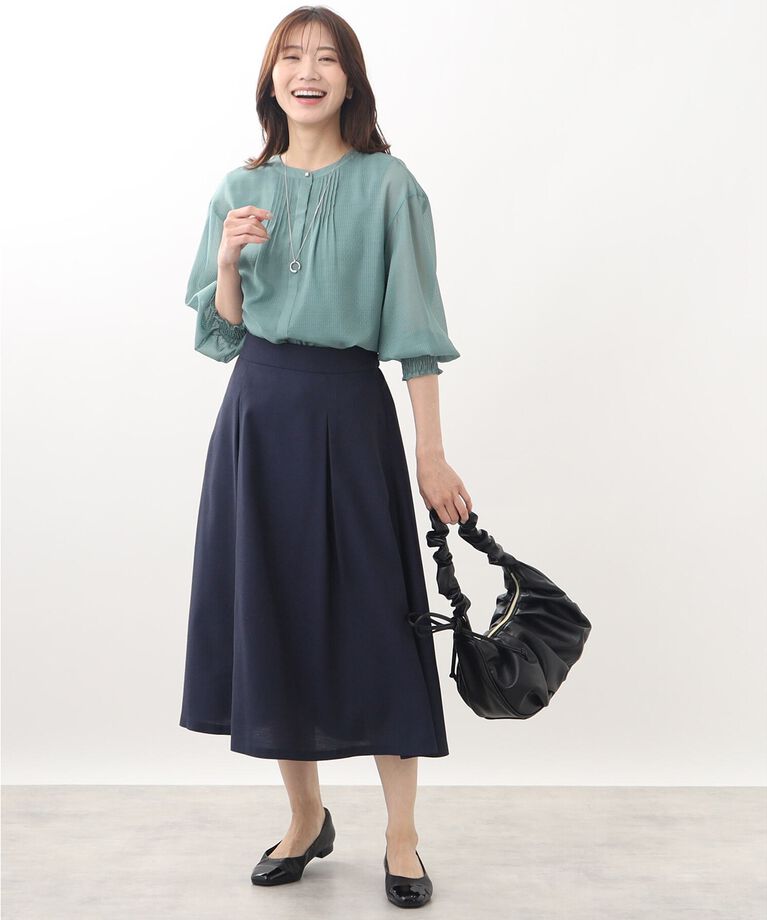 Reflect「【SALE／手洗い可】シャンブレーカラースカート」|スカート|
