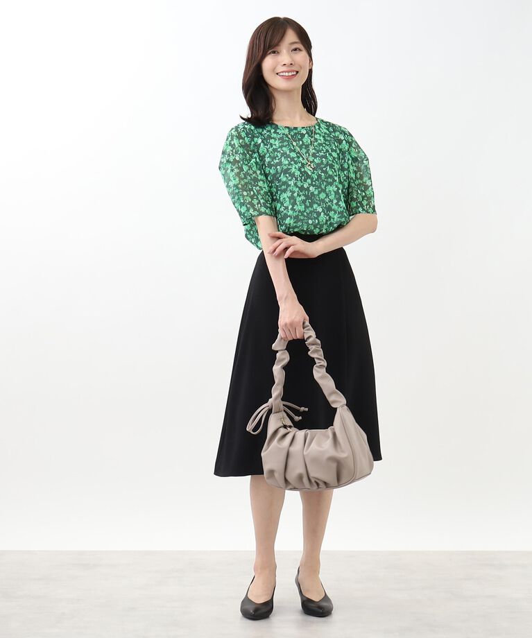Reflect「【SALE／WEB限定カラーあり／マシンウォッシュ／セットアップ可能】フラワープリントブラウス」|シャツ・ブラウス|