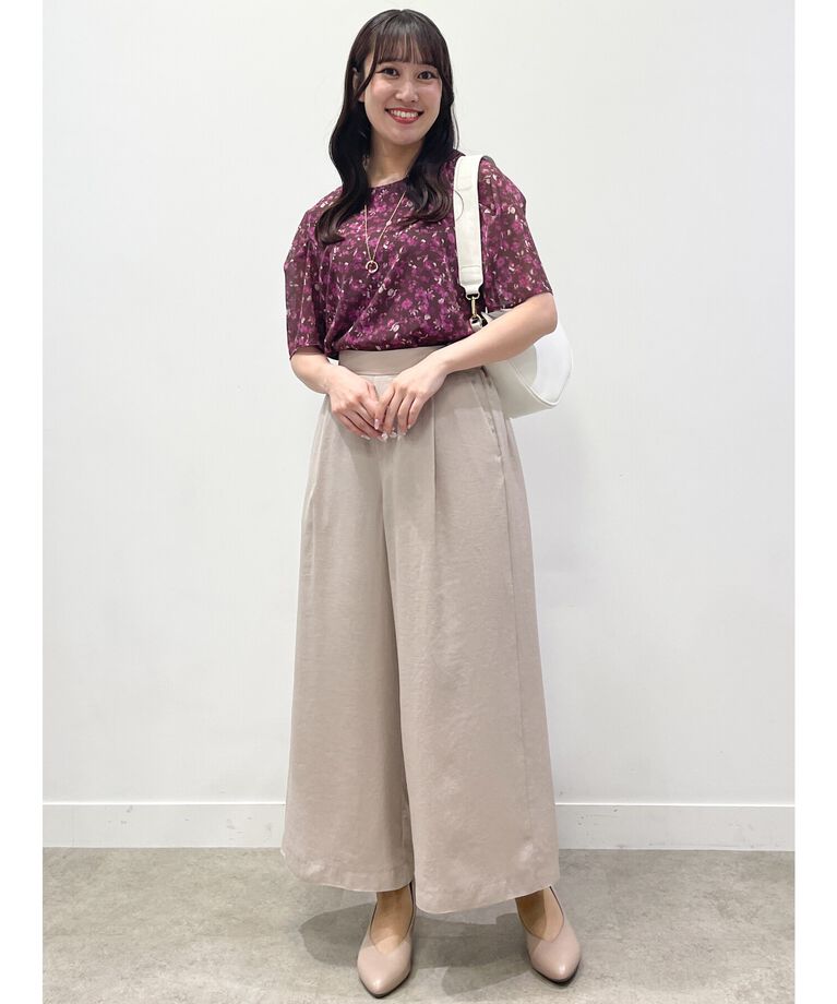 Reflect「【SALE／WEB限定カラーあり／マシンウォッシュ／セットアップ可能】フラワープリントブラウス」|シャツ・ブラウス|