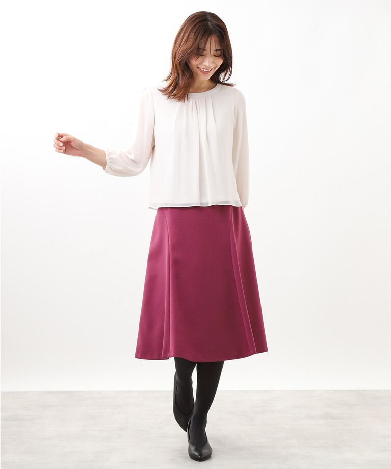 Reflect「【ジャケットのインナーにおすすめ】タックディティールブラウス」|シャツ・ブラウス|