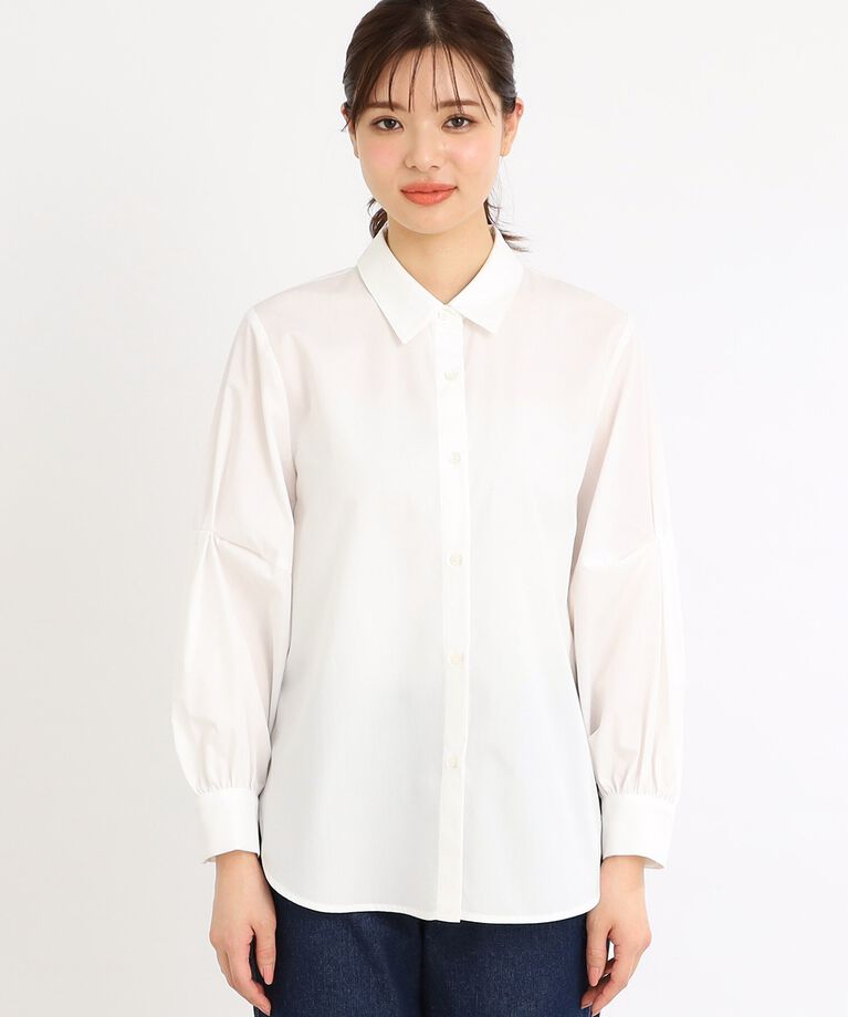 Reflect「【E‐QUALITY／手洗い可】ケーブル編みニットベスト＋シャツセット」|シャツ・ブラウス|