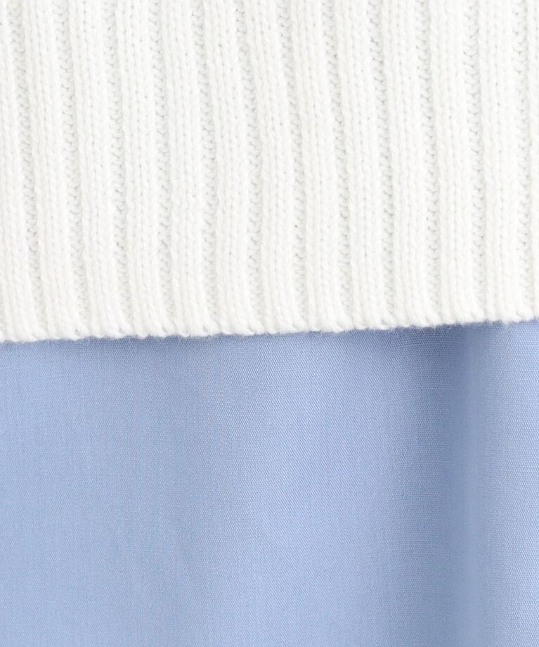 Reflect「【E‐QUALITY／手洗い可】ケーブル編みニットベスト＋シャツセット」|シャツ・ブラウス|
