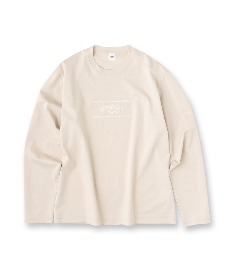 TAKEO KIKUCHI「カリグラフィーロゴ長袖ポンチTシャツ」|Tシャツ・カットソー|