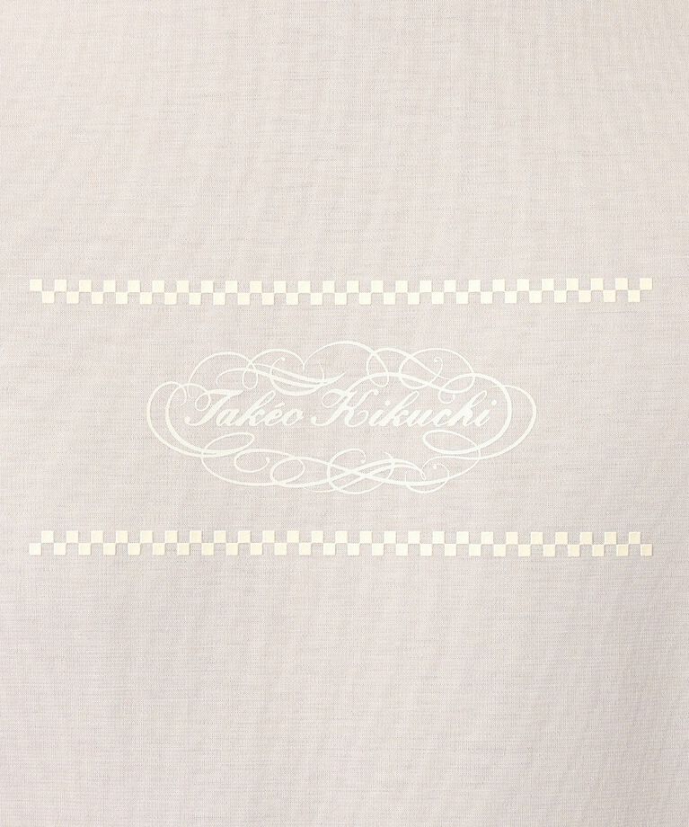 TAKEO KIKUCHI「カリグラフィーロゴ長袖ポンチTシャツ」|Tシャツ・カットソー|