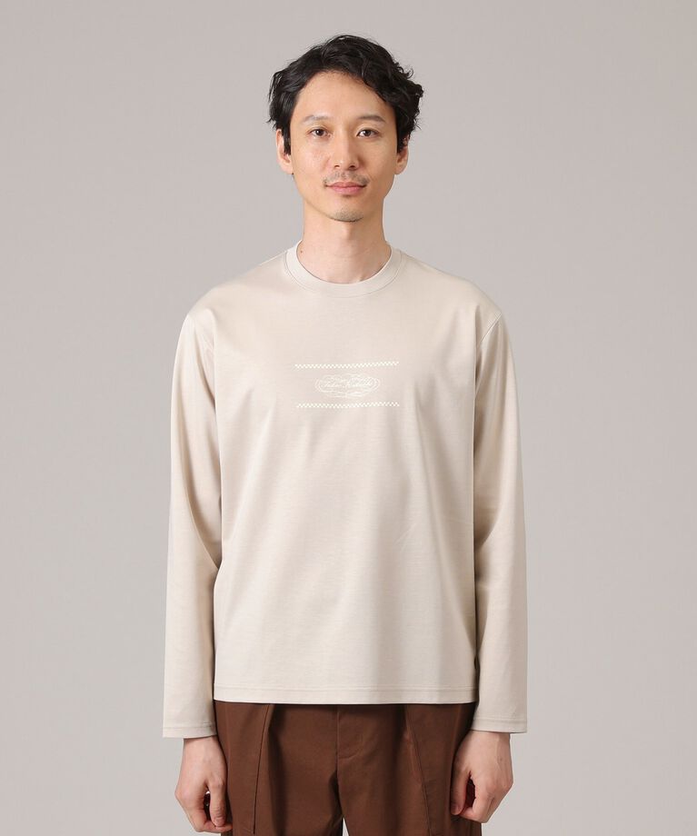 TAKEO KIKUCHI「カリグラフィーロゴ長袖ポンチTシャツ」|Tシャツ・カットソー|