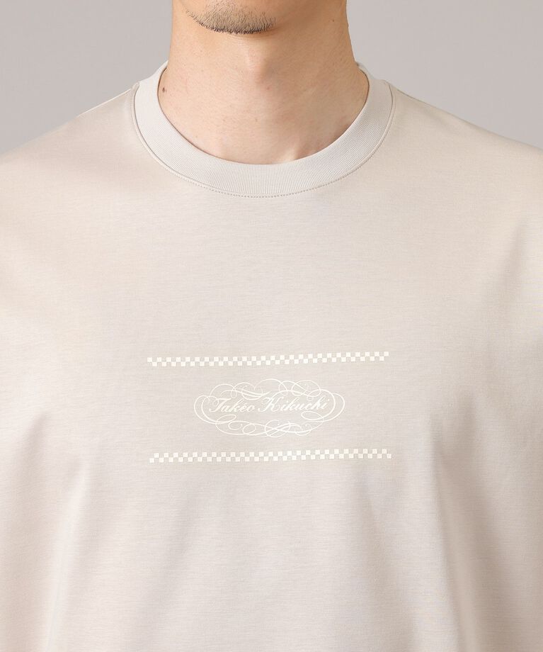 TAKEO KIKUCHI「カリグラフィーロゴ長袖ポンチTシャツ」|Tシャツ・カットソー|