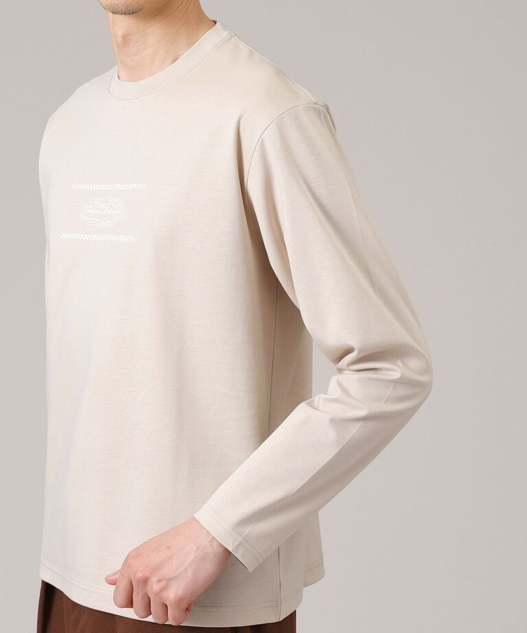 TAKEO KIKUCHI「カリグラフィーロゴ長袖ポンチTシャツ」|Tシャツ・カットソー|