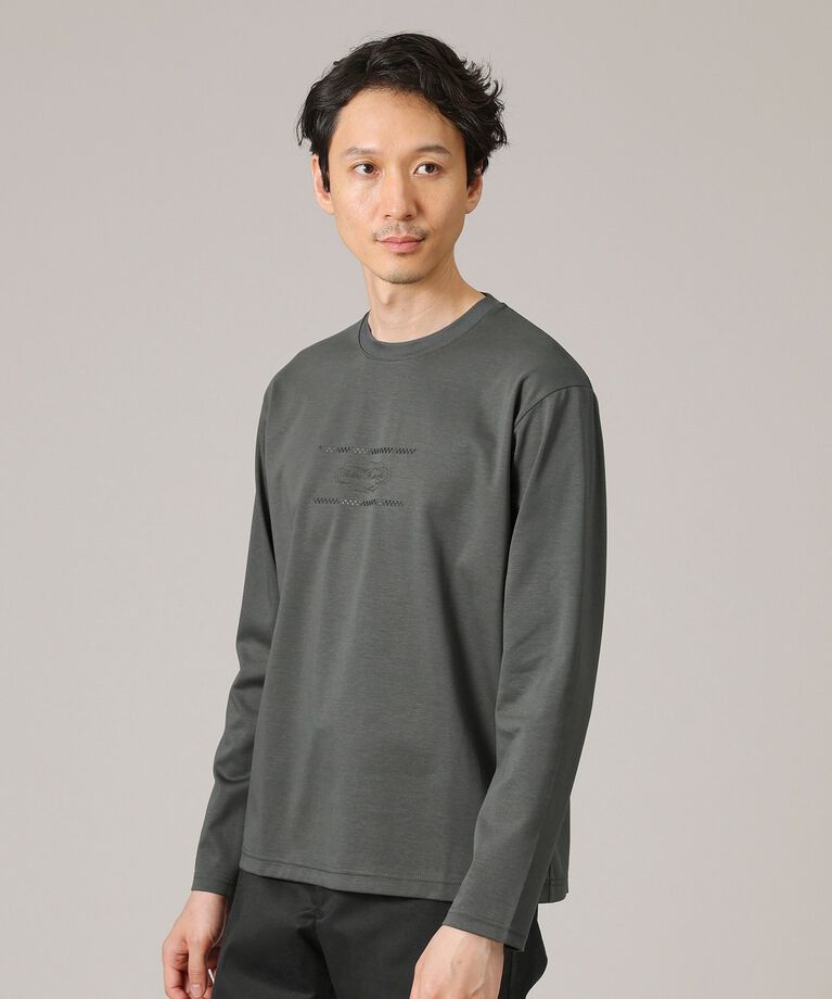 TAKEO KIKUCHI「カリグラフィーロゴ長袖ポンチTシャツ」|Tシャツ・カットソー|