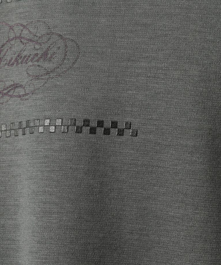 TAKEO KIKUCHI「カリグラフィーロゴ長袖ポンチTシャツ」|Tシャツ・カットソー|