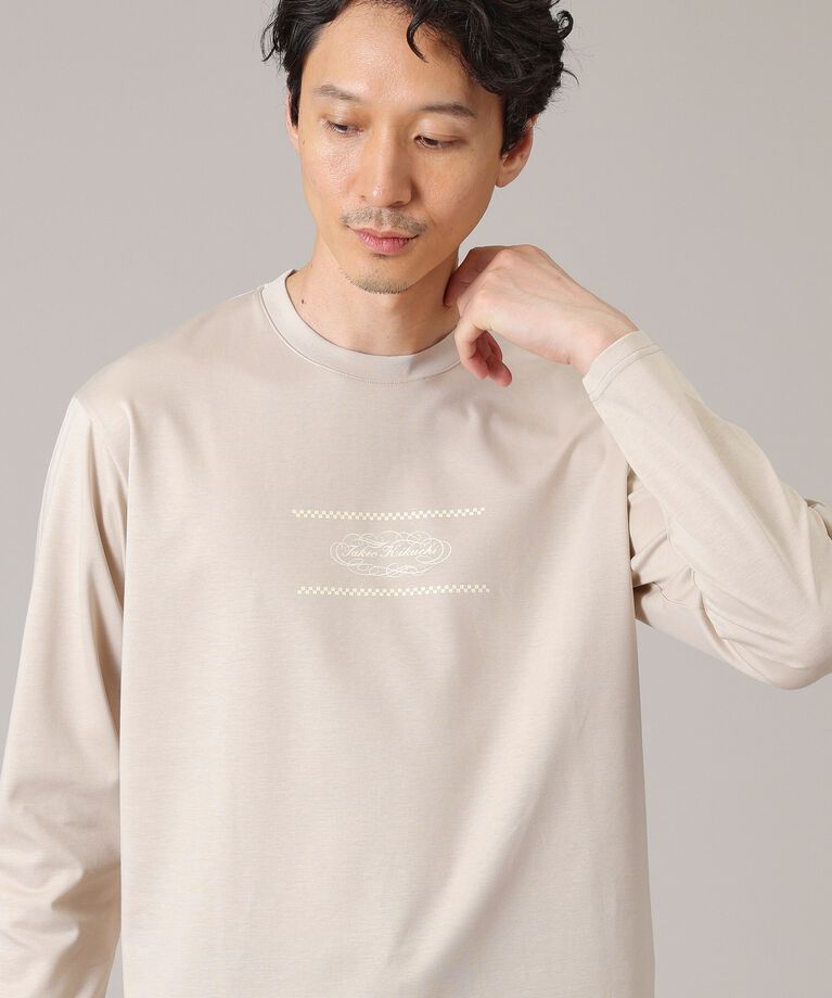 TAKEO KIKUCHI「カリグラフィーロゴ長袖ポンチTシャツ」|Tシャツ・カットソー|