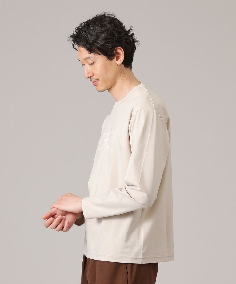 TAKEO KIKUCHI「カリグラフィーロゴ長袖ポンチTシャツ」|Tシャツ・カットソー|