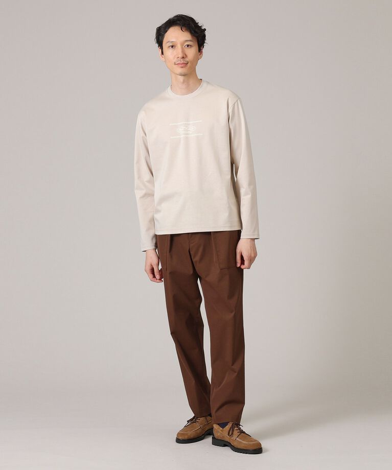 TAKEO KIKUCHI「カリグラフィーロゴ長袖ポンチTシャツ」|Tシャツ・カットソー|