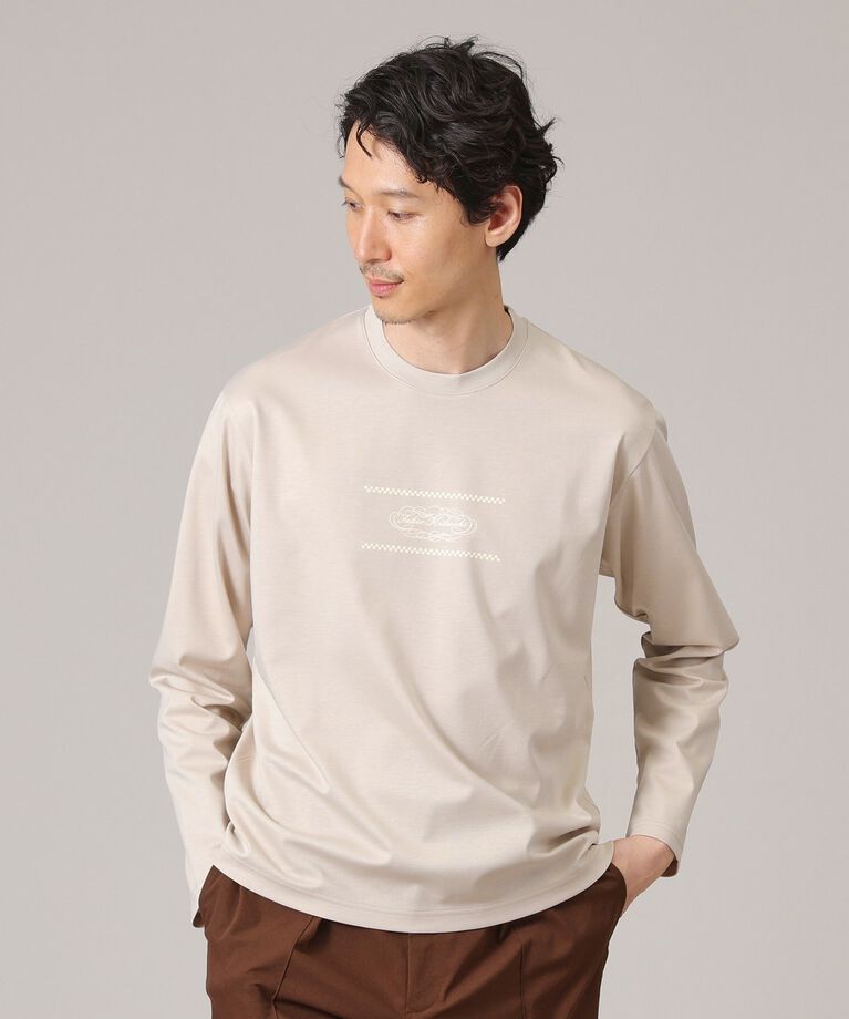 TAKEO KIKUCHI「カリグラフィーロゴ長袖ポンチTシャツ」|Tシャツ・カットソー|ｸﾞﾚｰｼﾞｭ(050)