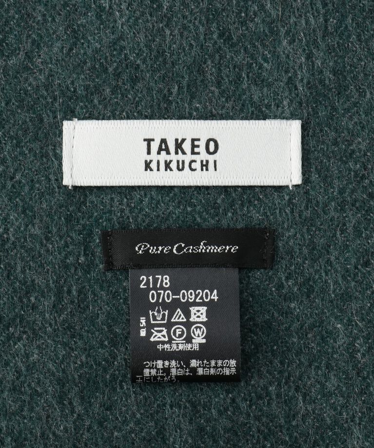 TAKEO KIKUCHI「【洗えるカシミヤ】4面パネル マフラー」|ストール|