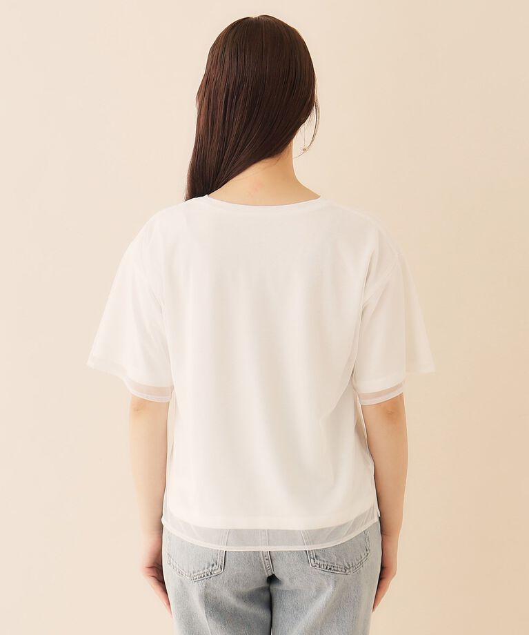 index「チュールレイヤードフォトTシャツ【洗濯機洗い可】」|Tシャツ・カットソー|