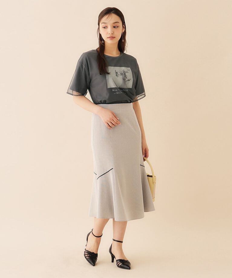 index「チュールレイヤードフォトTシャツ【洗濯機洗い可】」|Tシャツ・カットソー|