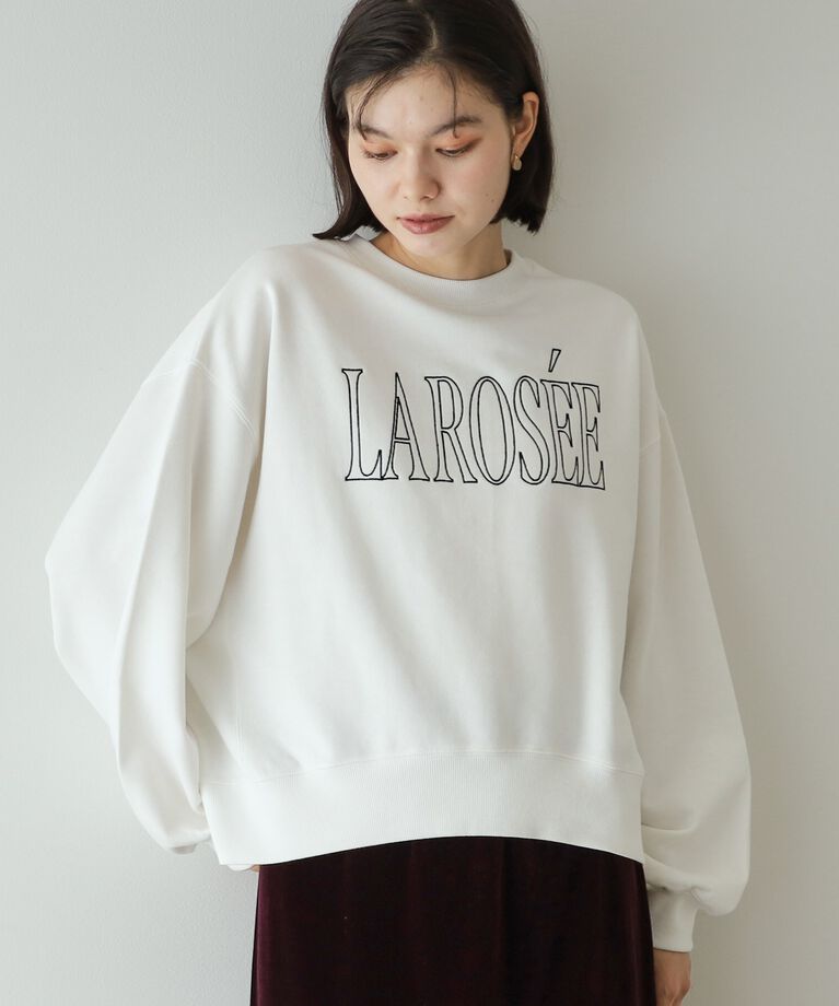 OPAQUE.CLIP「《美人百花掲載》ロゴ裏毛ショートトップス【洗濯機洗い可】」|Tシャツ・カットソー|