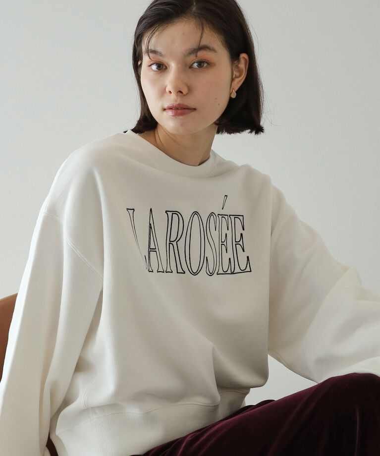 OPAQUE.CLIP「《美人百花掲載》ロゴ裏毛ショートトップス【洗濯機洗い可】」|Tシャツ・カットソー|