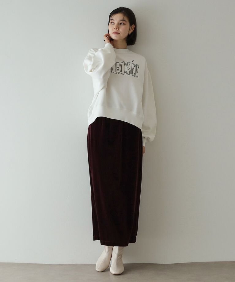 OPAQUE.CLIP「《美人百花掲載》ロゴ裏毛ショートトップス【洗濯機洗い可】」|Tシャツ・カットソー|