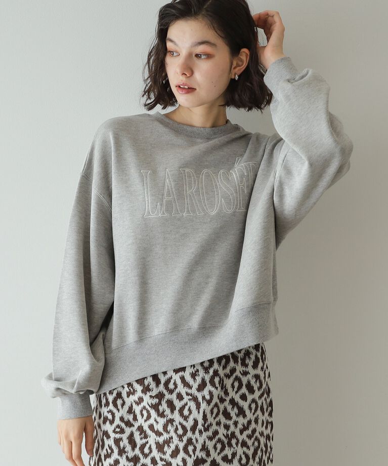 OPAQUE.CLIP「《美人百花掲載》ロゴ裏毛ショートトップス【洗濯機洗い可】」|Tシャツ・カットソー|
