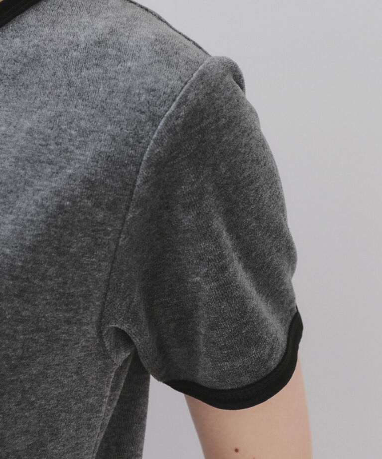 OPAQUE.CLIP「ベロアTシャツ【洗濯機洗い可】」|Tシャツ・カットソー|