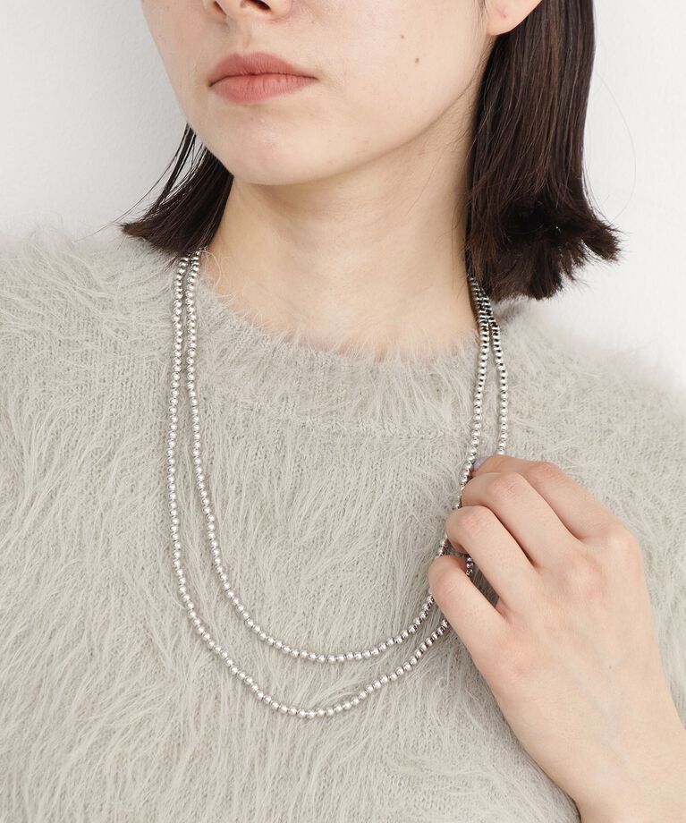 THE SHOP TK「【＠BAILA掲載】3WAYロングボールチェーン」|ネックレス|