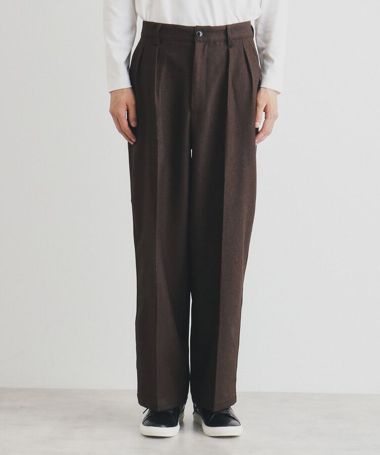 THE SHOP TK「ツータックワイドストレートスラックス ツイル／デニム」|その他|