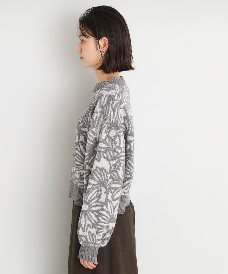 THE SHOP TK「花柄モールニットプルオーバー」|ニット・セーター|