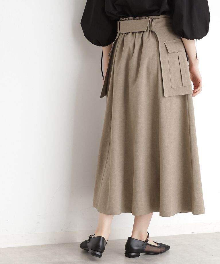 THE SHOP TK「フラップベルト付きスカート【洗える】」|スカート|