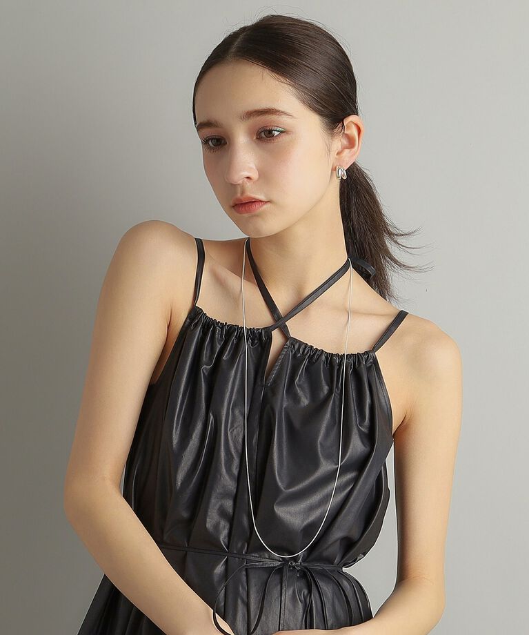COCOSHNIK ONKITSCH「シルバー デザインチェーン スネークネックレス（90cm）」|ネックレス|