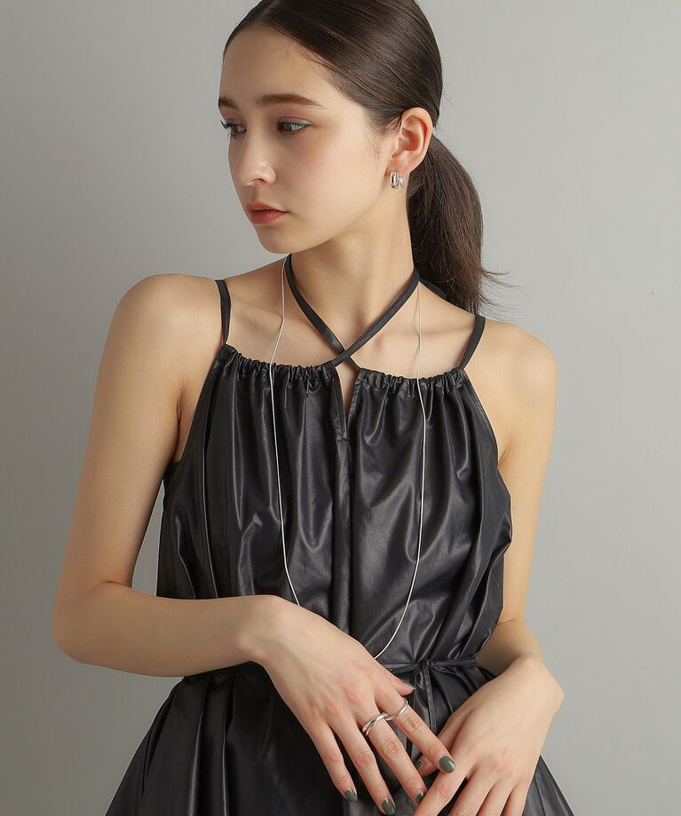 COCOSHNIK ONKITSCH「シルバー デザインチェーン スネークネックレス（90cm）」|ネックレス|