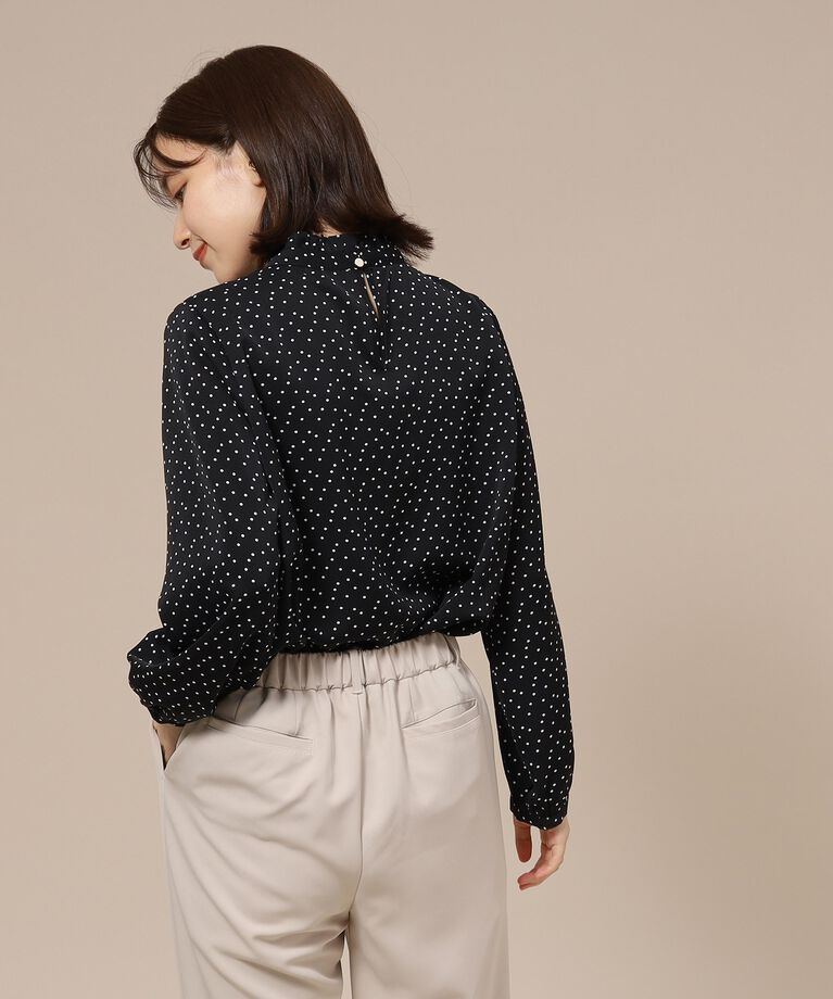 SHOO･LA･RUE「【S-3L/通勤/セレモニーにも】プチハイネック フリルブラウス【CIRCRIC】」|シャツ・ブラウス|