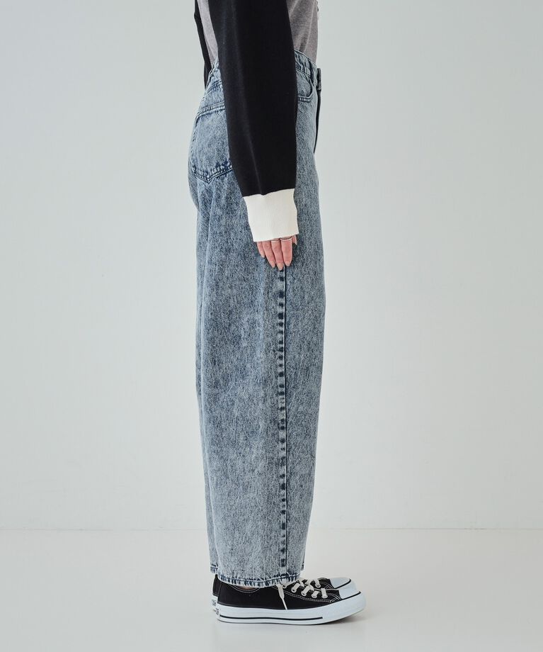 SHOO･LA･RUE「【S-LL】ケミカルウォッシュ カーブデニムパンツ」|その他|