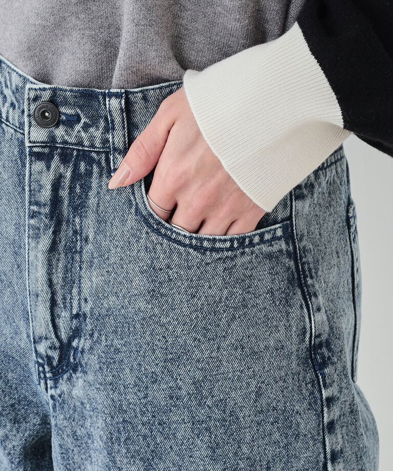 SHOO･LA･RUE「【S-LL】ケミカルウォッシュ カーブデニムパンツ」|その他|