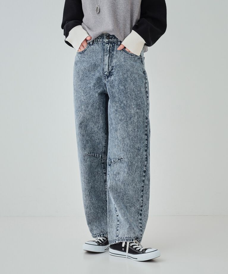 SHOO･LA･RUE「【S-LL】ケミカルウォッシュ カーブデニムパンツ」|その他|