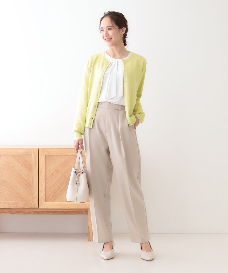 SHOO･LA･RUE「【洗える/S-LL】ビジューボタンで華やかさをプラスする きれいめニットカーディガン【CIRCRIC」|カーディガン|